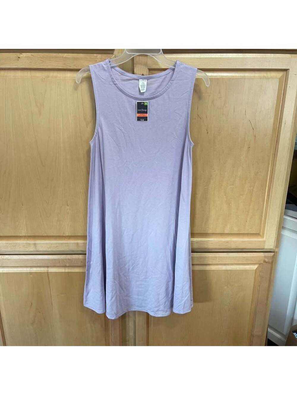 West Loop Women’s Light Purple Swing Sleeveless Summer Sun Dress Medium Tank